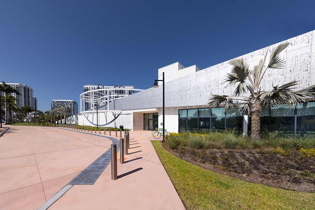 Architectural view of the Doral Cultural Center  Miami, FL